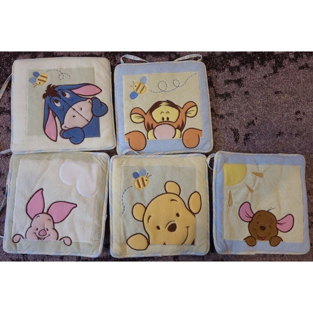 Winnie the Pooh & Friends  5 Piece Plush Wall Decor-Nursery Bedroom Art